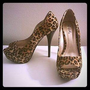 Leopard print heels